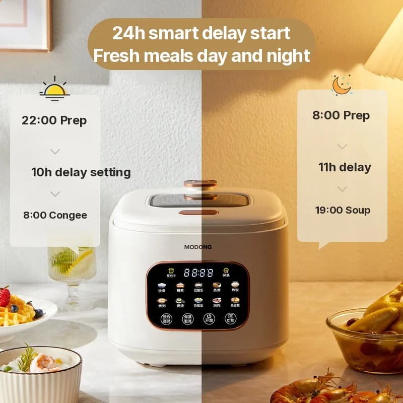 Oală de orez electrică 3L cu fereastră de sticlă și timer