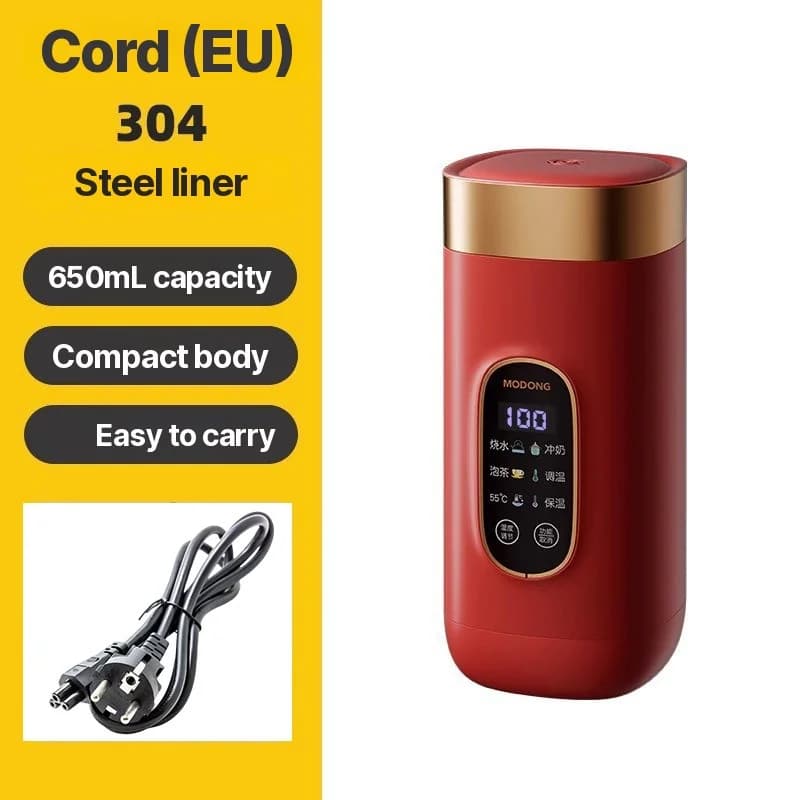 Cană portabilă electrică de încălzire cu control al temperaturii