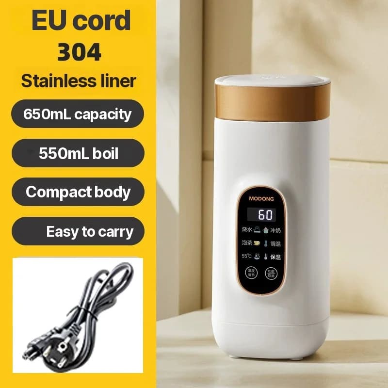 Cană portabilă electrică de încălzire cu control al temperaturii