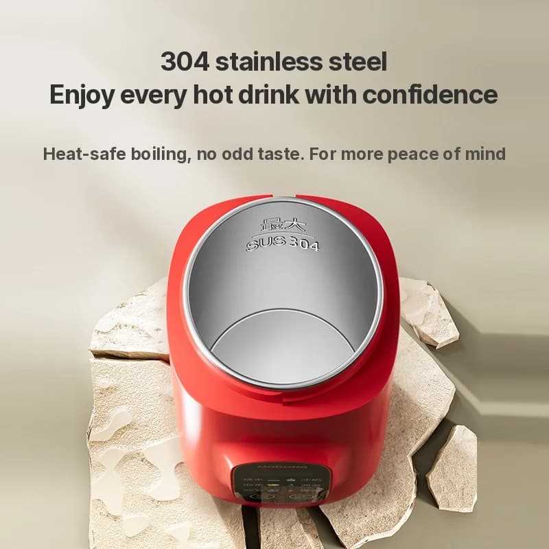 Cană electrică portabilă pentru încălzirea apei 650ml, căptușeală 304, 220V