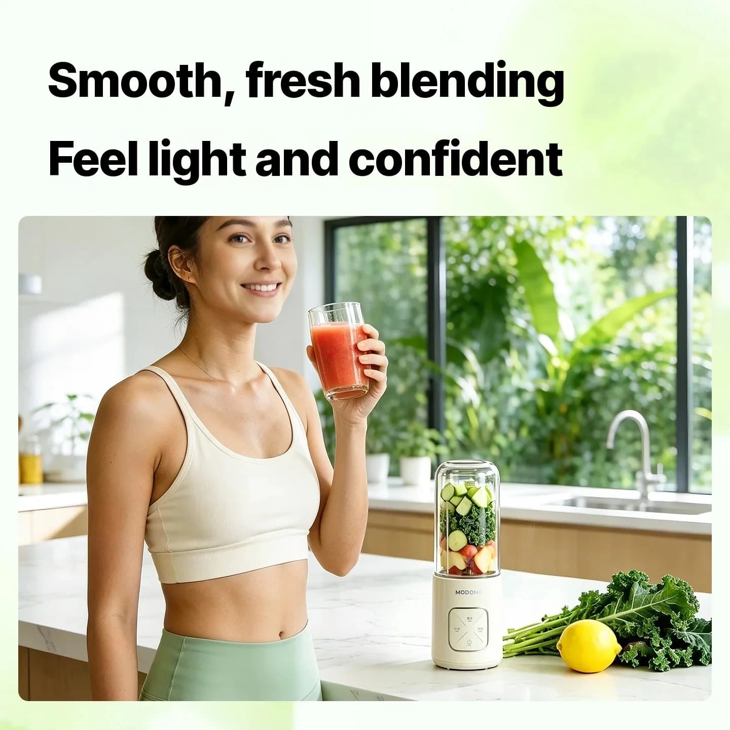 Pahar portabil cu blender wireless pentru suc și smoothie-uri