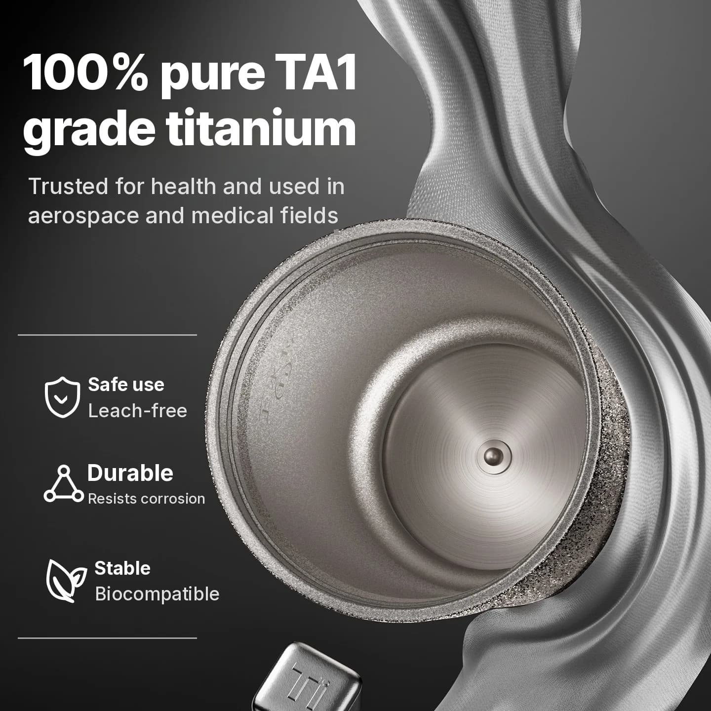 Ceașcă electrică portabilă din titan 400ml afișaj temperatură