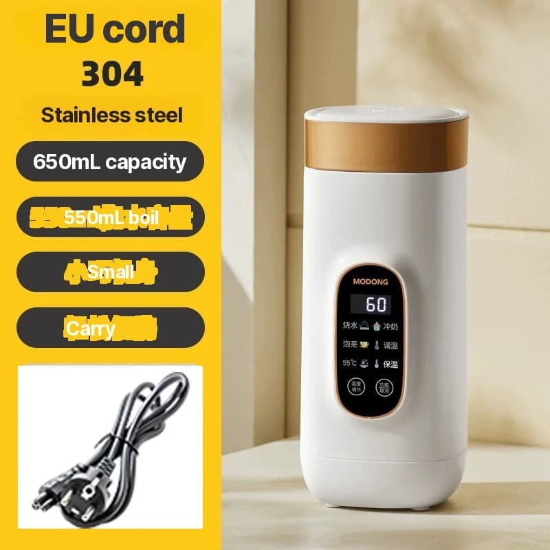 Cană electrică portabilă de încălzire 650ml cu vas interior 304 sau 316