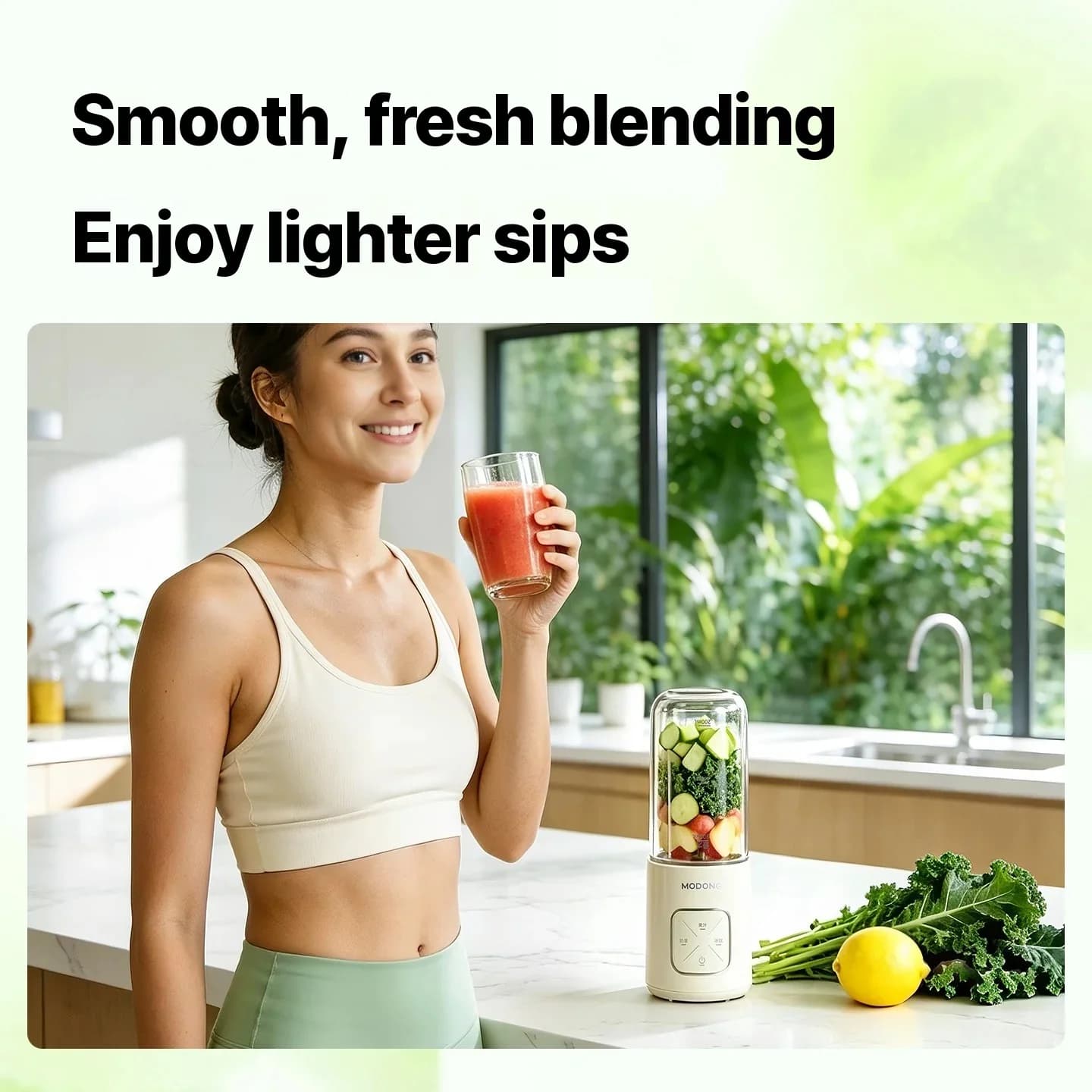 Cană portabilă wireless blender cu două cupe și zdrobire de gheață