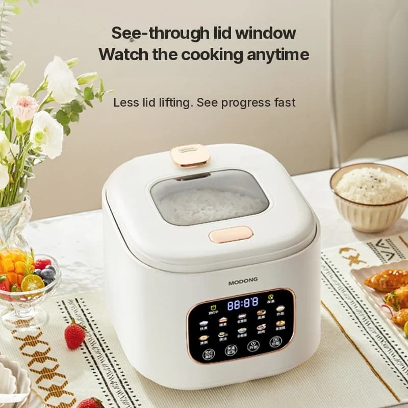 Oală de orez electrică 3L cu fereastră de sticlă și timer