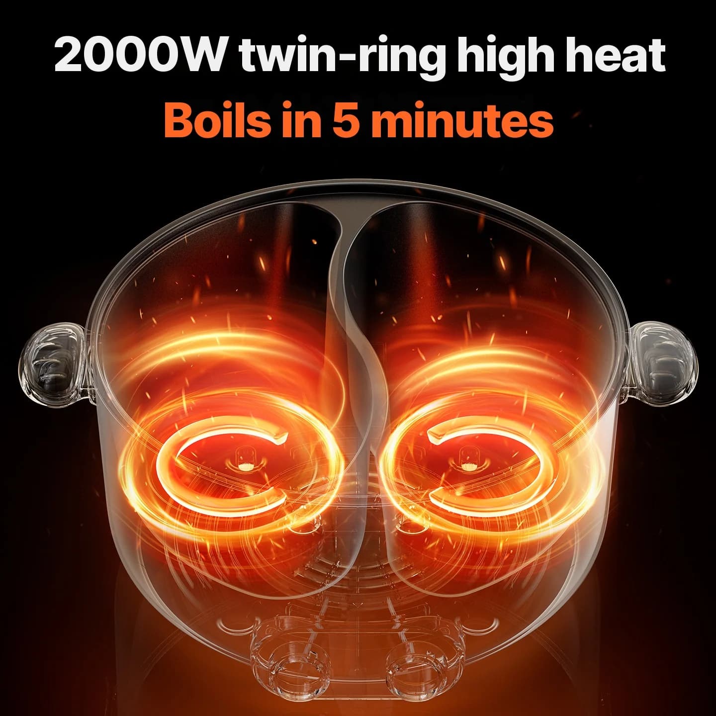 Oală electrică dublă zonă 6L cu control independent al temperaturii