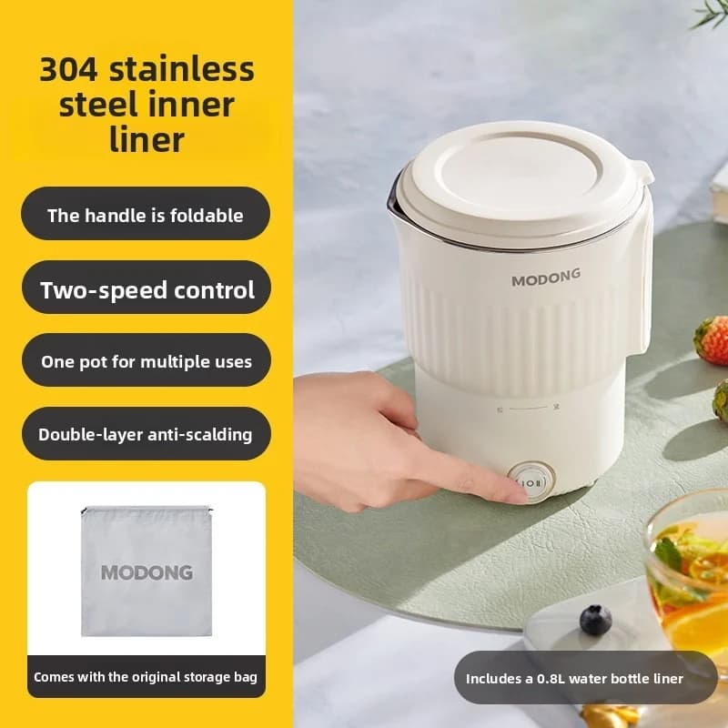 Cană de fierbător electric pliabilă din oțel inoxidabil pentru călătorii