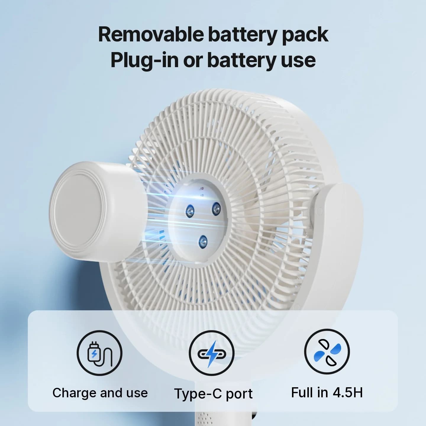 Ventilator de circulație inteligent pentru birou, cu control vocal și oscilație