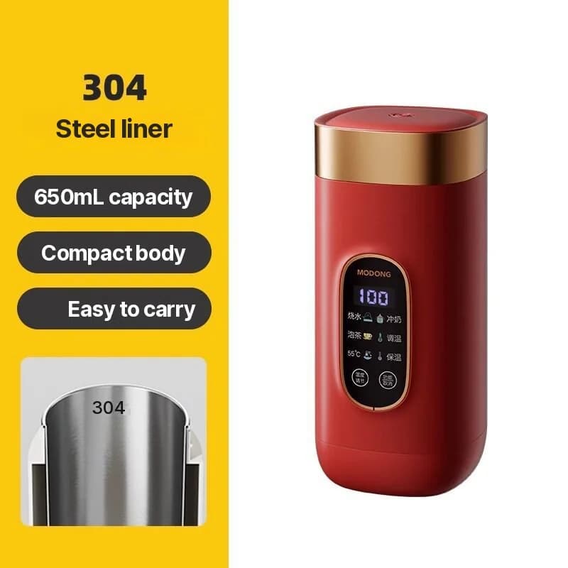 Ceașcă electrică portabilă pentru încălzirea apei, 650 mL, insert 304, 220V