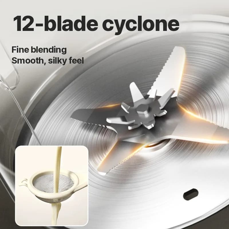 Blender cu încălzire, capacitate 1.2L, control tactil, oțel inoxidabil