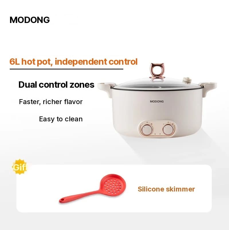 Oală electrică cu compartiment despărțitor 6L-8L, 220V, 5-6 persoane