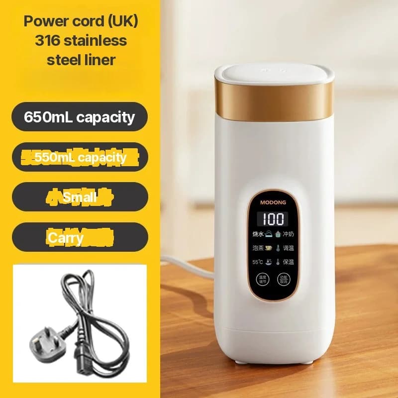 Cană electrică portabilă de încălzire 650ml cu vas interior 304 sau 316