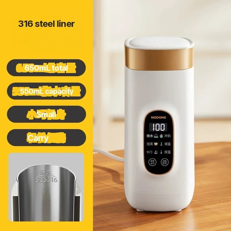 Cană electrică portabilă de încălzire 650ml cu vas interior 304 sau 316