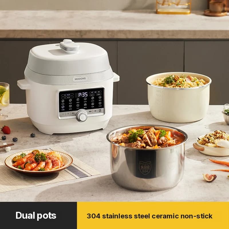 Oală sub presiune electrică 5L cu două vase interioare