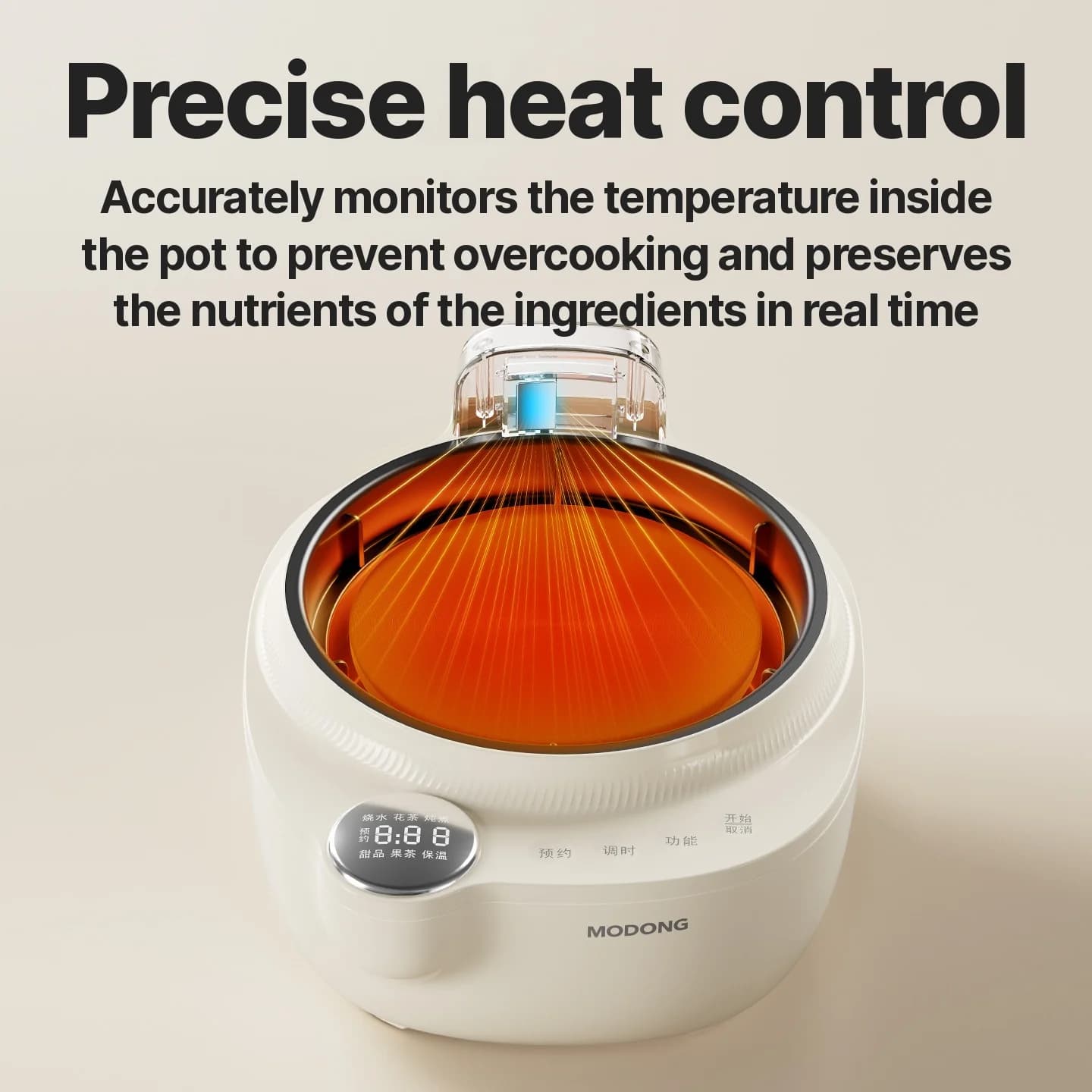 Oală electrică din sticlă pentru sănătate, cu control al temperaturii și aburitor pentru ceai