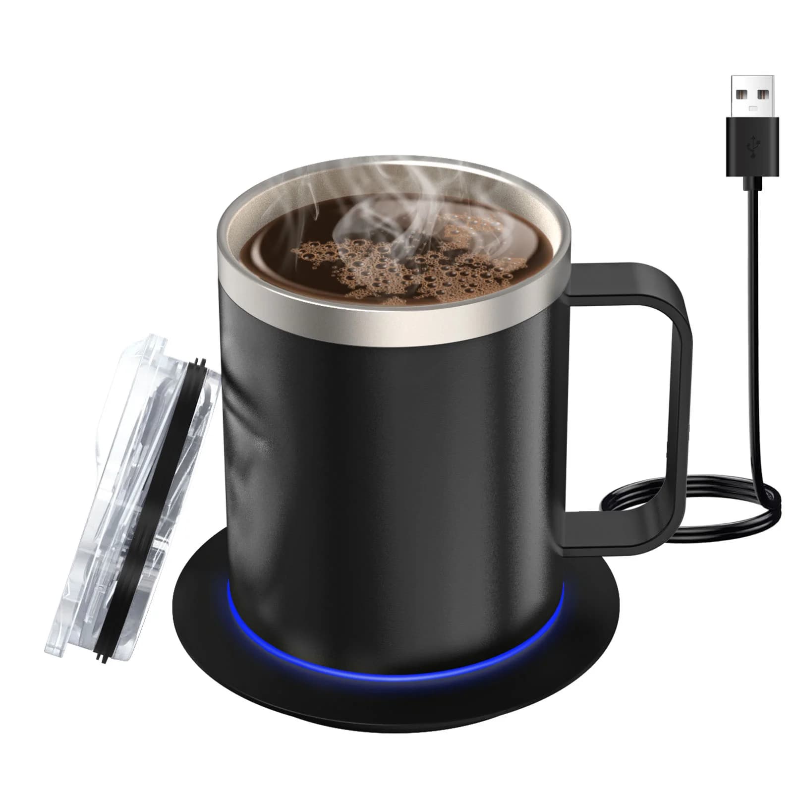Cană de cafea încălzită USB, 12oz