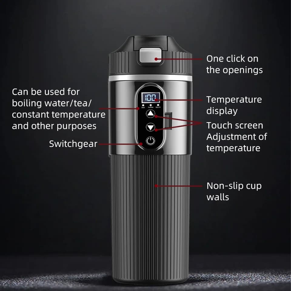 Ceașcă electrică încălzitoare 500ml 12V/24V