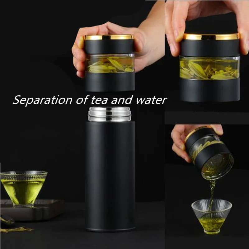 Bidon termic 450ml cu infuzor de ceai
