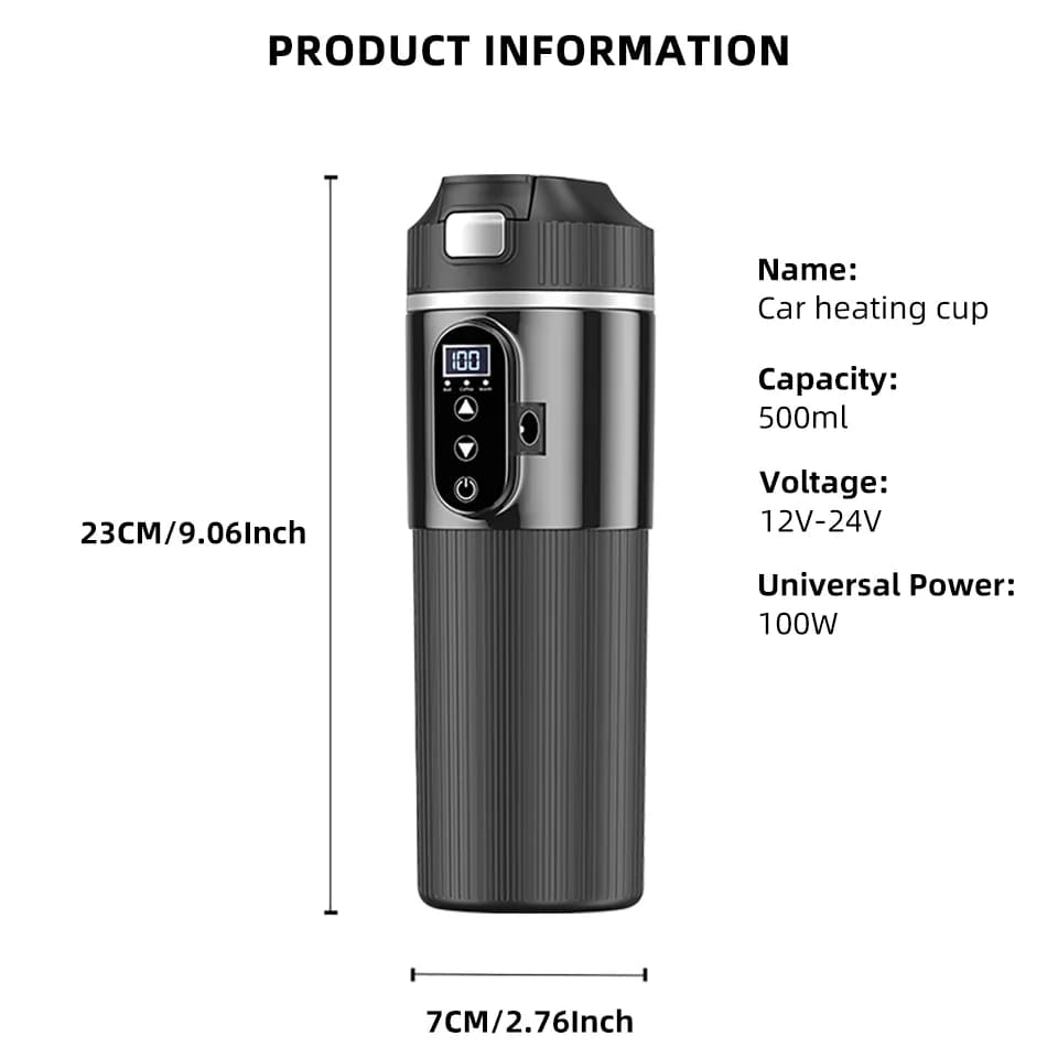 Ceașcă electrică încălzitoare 500ml 12V/24V