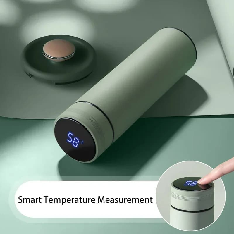 Cană termos cu afișaj de temperatură, 500ml