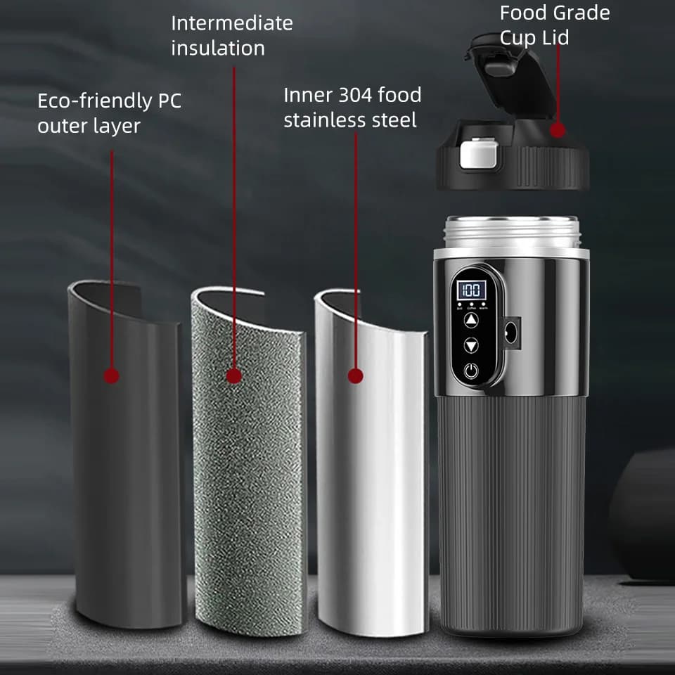 Ceașcă electrică încălzitoare 500ml 12V/24V