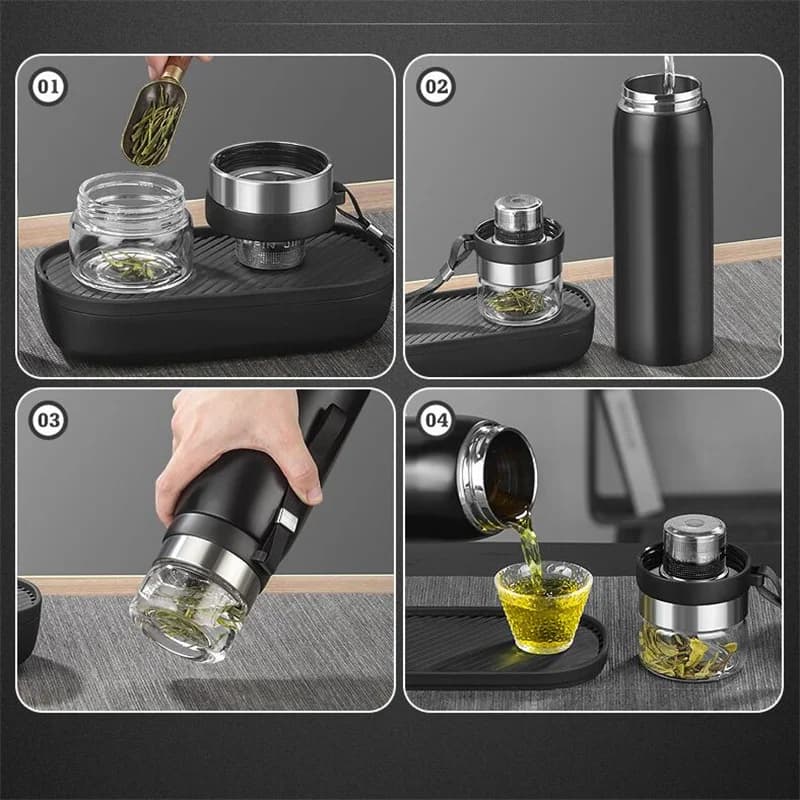 Termos cu infuzor pentru ceai 750ml/1100ml