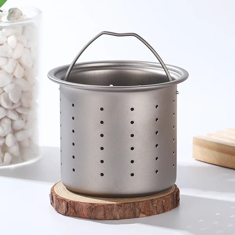Cană infuzor de ceai din titan pur 450ml